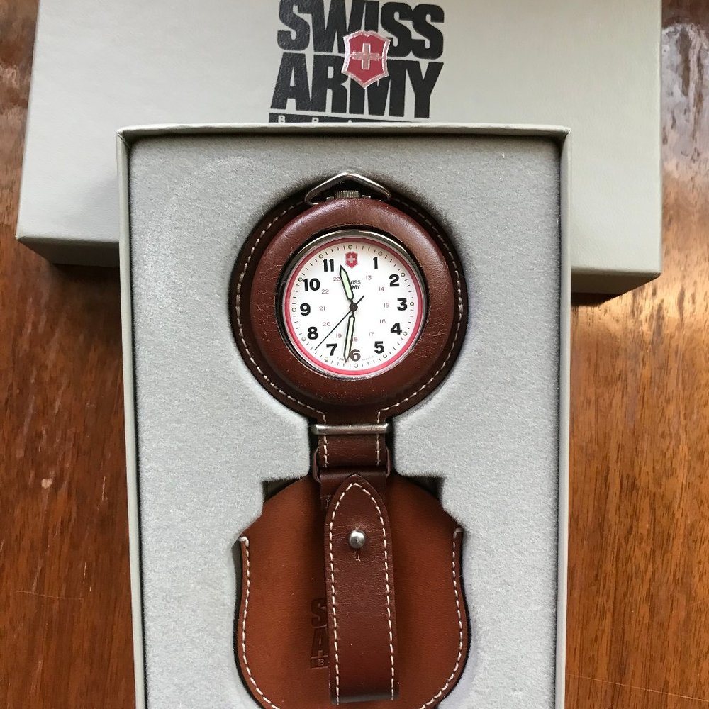 Rare Swiss Army Marlboro II Pocket Watch w/Case